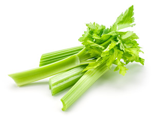 Fresh celery isolated on white background