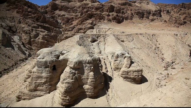 Qumran caves where Dead Sea Scrolls were found