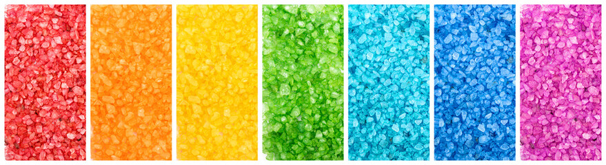 Set of color sea salt, rainbow banners - 82388935