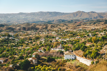 Fototapeta na wymiar View from the Mijas village to Fuengirola town