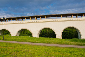 Fototapeta premium old stone aqueduct in sunny day