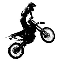 Obraz na płótnie Canvas Rider participates motocross championship. Vector illustration.