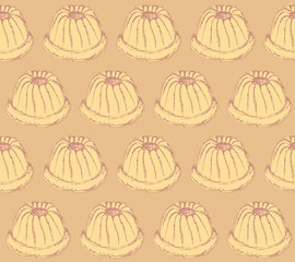 Sketch tasty muffin in vintage style