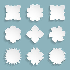 set of paper floral frames