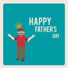 fathers day over blue color background and white text