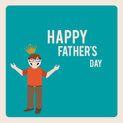 fathers day over blue color background and white text