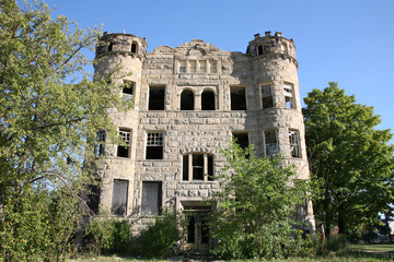 Abandoned apartment building