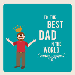 fathers day over blue color background and white text
