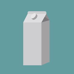 Vector of Juice or Milk carton, box with screw cap
