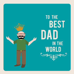 fathers day over blue color background and white text