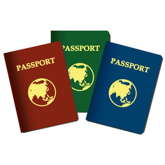 Passports with earth