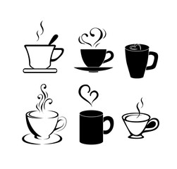 Vector set of coffee and tea design elements
