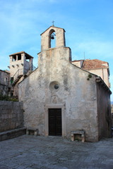 Fototapeta na wymiar Die Kirche von Marco Polo auf der Insel Korcula (Kroatien)