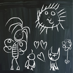 Message on a blackboard