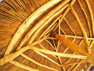 Yellow roof is made of cane