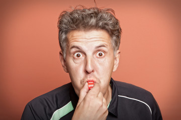 This male referee has gone mad
