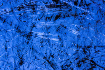 Old blue glass plate.