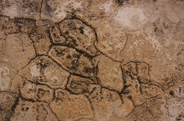 Old concrete wall stripes.