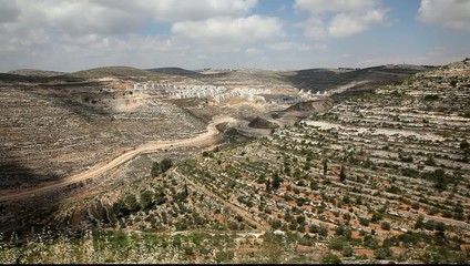 The separation barrier between Palestinian Authority and State of Israel
