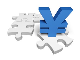 Obraz premium Finance. 3D. The missing piece is finance