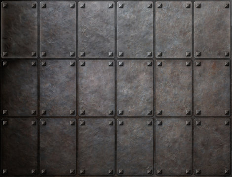 armour metal texture with rivets background