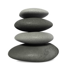 Stone. 3D. In Balance