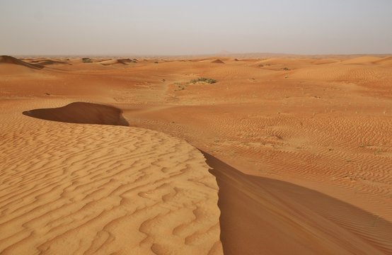 Red sand of desert near Dubai