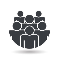 Crowd of people - icon silhouettes vector illustration