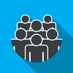 Crowd of people - icon silhouettes vector illustration