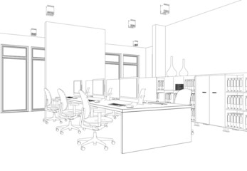 Entwurf modernes Büro