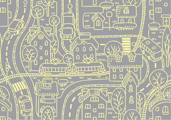 Road seamless pattern.