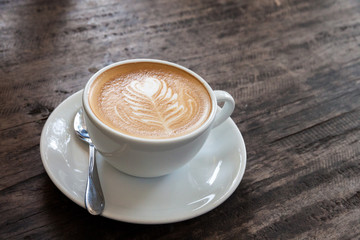 Cup of heart latte art