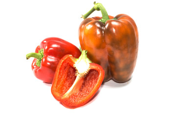 paprika (pepper) isolated on a white background