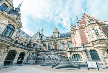 Fototapeta premium Benedictine palace in neo-Gothic and neo-renaissance styles buil