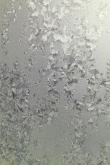 Abstract texture, pattern frost on the window