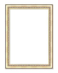 gold frame on the white background