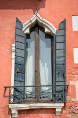 Fototapeta na wymiar Typical window in Venice Italy