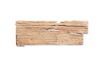 old plank wood isolated on white background