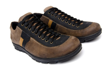 Male shoes isolated on white background