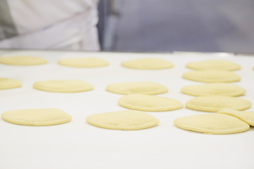 Production line at bakery