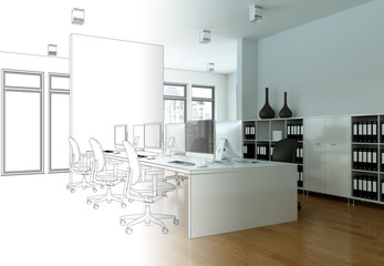 Entwurf modernes Büro