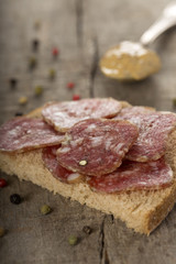 Salami sandwich