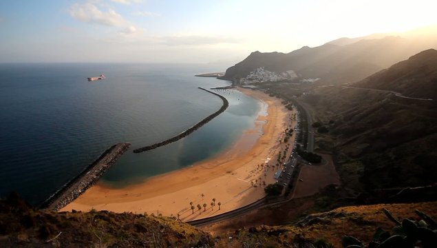Strand Panorama - Las Terisitas, Tenerife Spanien