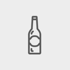 Light beer bottle thin line icon