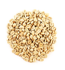 Coffee beans isolated on white