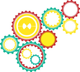Colorful gears