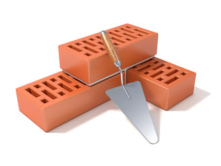 Concept of building the brick wall