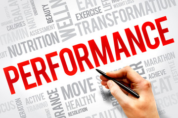 PERFORMANCE word cloud, fitness, sport, health concept