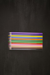 Clayons on black background