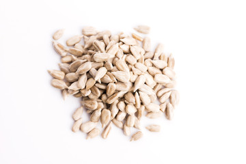 sunflower seeds isolated on white